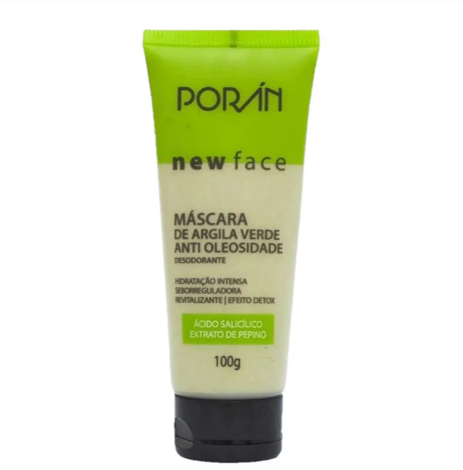 Máscara de Argila Verde Antioleosidade Poran Detox Facial
